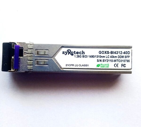 Syrotech 1.25G Bidectional SFP 40 KM-1 Pair (  GOXS -BI3412-40D & GOXS BI4312-40D) - Image 3