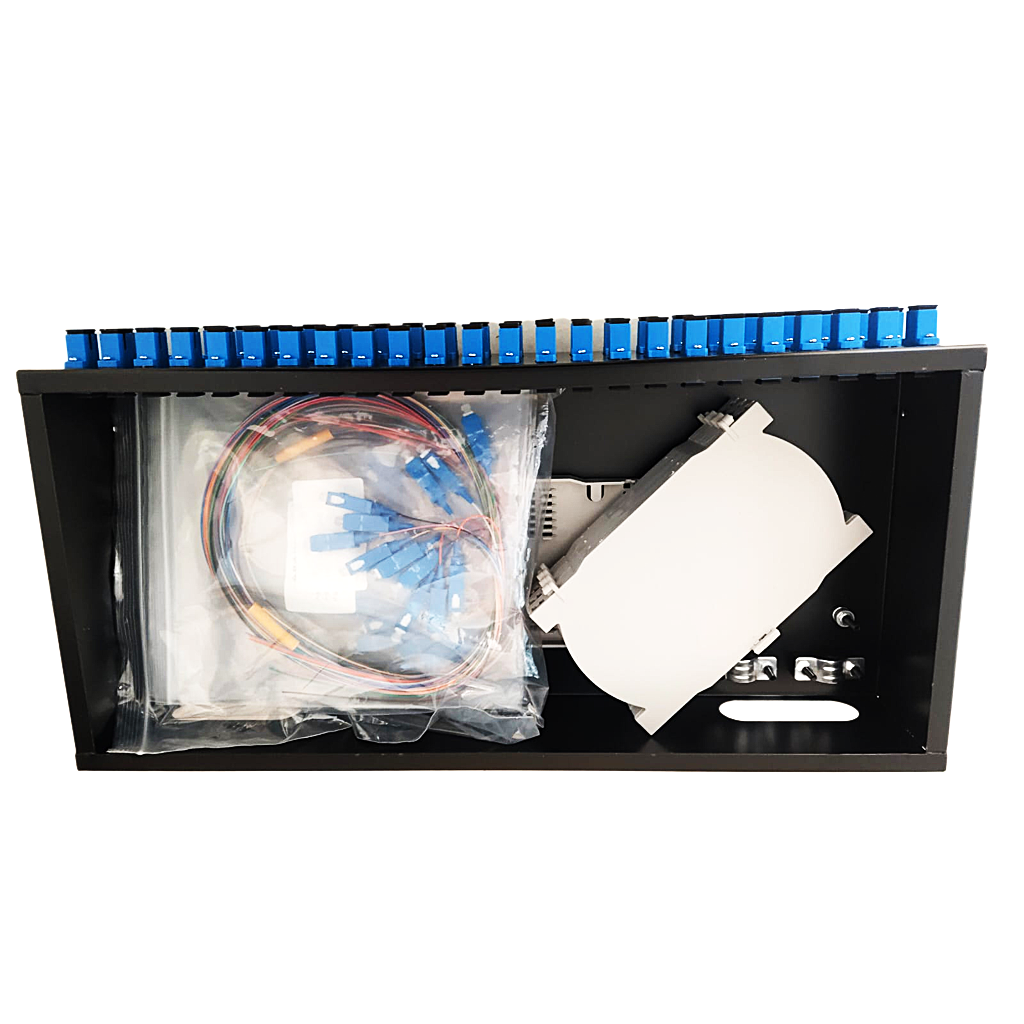 LIU 48F SC Connected Fixed optical fiber patch panel loaded